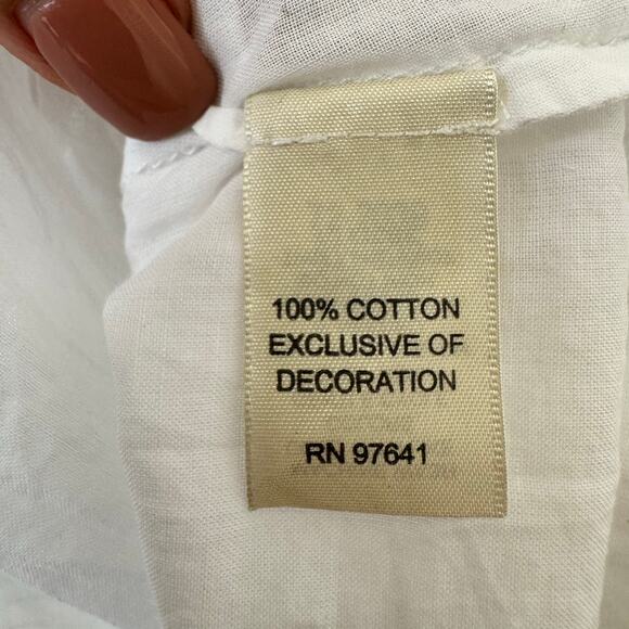 J.Jill Wrap Top Women’s Large Sheer Embroidered Butterfly Sleeveless Boho Blouse - Picture 8 of 14